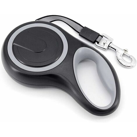 MINKUROW Correa retráctil para perros 8M, Correa retráctil para perros grandes, Correa retráctil para perros, Correa de entrenamiento automática para perros de hasta 110 lbs/50 kg, Gris