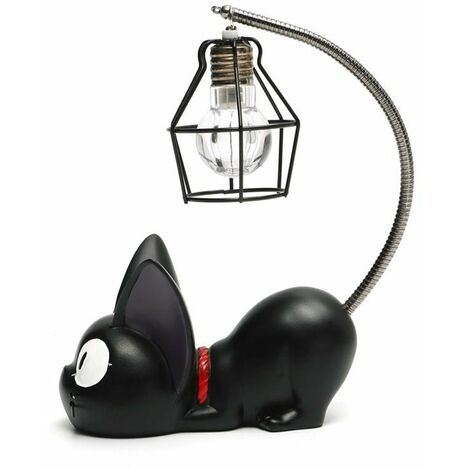 MINKUROW Creativo Resina Kiki Gatto Animale Luce Notturna, Ornamenti Decorazione Regalo Piccolo Gatto Nursery Lampada Respirare Luce Notturna A Led