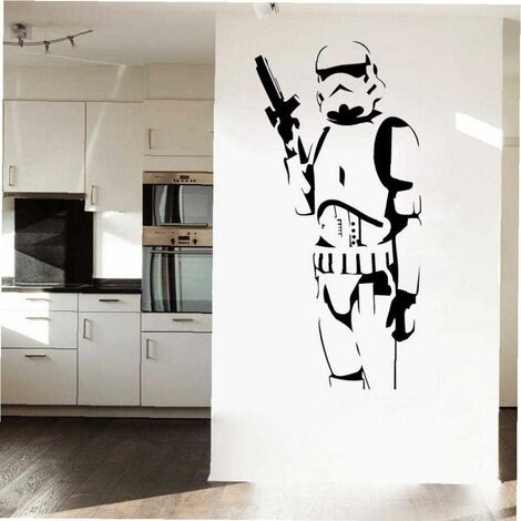 MINKUROW Decor Fashion Product Cool Star Wars Kids Love Stormtrooper Art Wall Sticker Vinyl Decals Decor Boys Room Mural