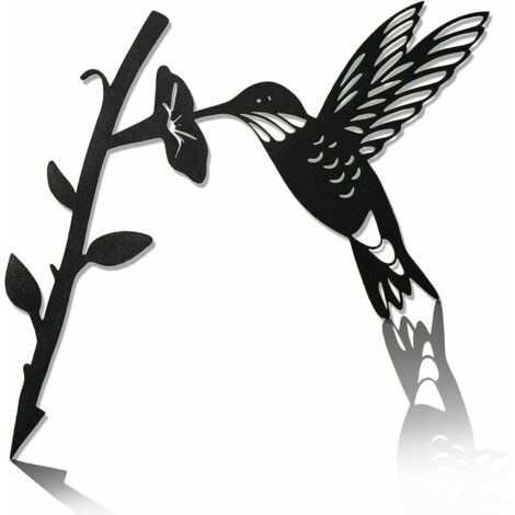 MINKUROW Decorazione Da Giardino Per Esterni Con Colibrì In Metallo, Colibrì Con Silhouette Da Giardino, Scultura Per Alberi, Decorazione Per Alberi Da Cortile Da Giardino, Artigianato Per Uccelli, Pr