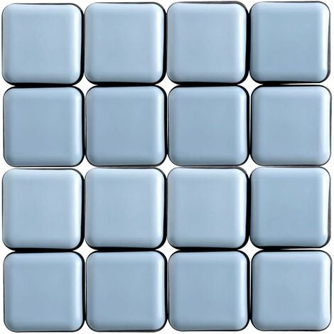 MINKUROW Deslizadores Para Muebles, 16 Deslizadores Autoadhesivos Cuadrados De Teflón Ptfe Para Muebles Adecuados Para Pisos Lisos Y Alfombras (Cuadrado, 25x25mm)