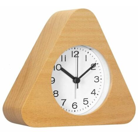 MINKUROW Digitaler Wecker Massivholz Stumm Student Kreative Mini Uhr Mode Einfach Schlafzimmer Nacht Persönlichkeit Leuchtende Tischuhr