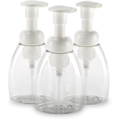 MINKUROW Dispenser Di Sapone Per Le Mani Schiumogeno (3 Pezzi) Dispenser Di Sapone Schiumogeno (8,5 Once) - Dispenser Di Sapone Schiumogeno Ricaricabile Senza Bpa Ecologico