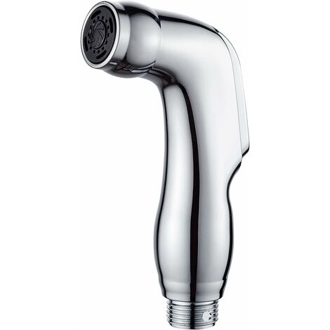 MINKUROW Doccetta Per Wc, Doccia Spray Per Wc, Ottone, Plastica, Cromo, Argento-3 Pezzi