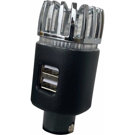 MINKUROW Dual USB Ionizer Purificatore d'aria per auto (nero opaco)