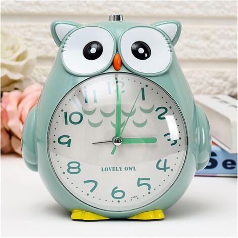 MINKUROW Elektronischer Wecker Wecker for Kinder Studenten Kreativ mit niedlicher Persönlichkeit faul speziell leuchtend stumm Nachtwecker Junge Digitaluhr (Color : Green)
