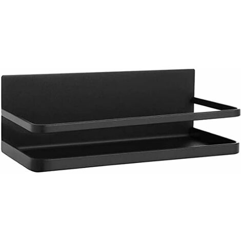MINKUROW Estante Magnético Para Nevera Estante Magnético Para Especias De Nevera Estante Magnético Para Especias De Nevera Para Organizador De Cocina (Negro)