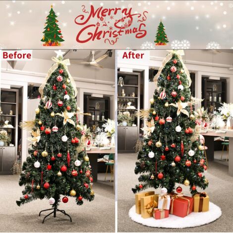 MINKUROW Falda De Árbol De Navidad 36 Pulgadas / 90 Cm Cubierta De Árbol De Navidad De Felpa, Cubierta De Árbol De Navidad De Lujo, Torniquete De Árbol De Navidad, Falda De Decoración De Árbol De Navi