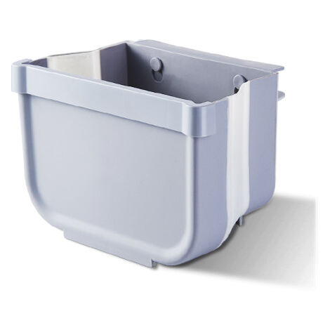 MINKUROW Faltbarer Küchen-Mülleimer Tür Küche Wandmontierter Mülleimer Für Auto Home Office,Nur Einer,Csmall,Grau
