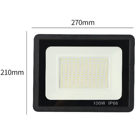 MINKUROW Faretto A Led Per Esterni, 100w 10000lm Faretto A Led Per Esterni, Faretto A Led 6000k, Illuminazione Di Sicurezza Ip66 Impermeabile Per Giardino, Garage, Cortile, Parcheggio (Bianco Freddo,