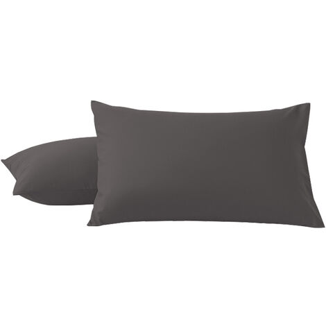 MINKUROW Federa 51x66 Grigio Scuro - Set Di 2 Federe Rettangolari In Microfibra Spazzolata, Fodera Per Cuscino Fodera Per Cuscino Con Chiusura A Busta (20x26in)