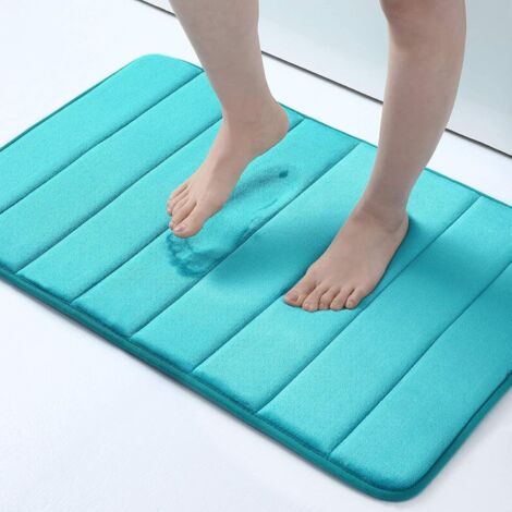 MINKUROW Felpudo Interior Antideslizante 40 X 60 Cm, Felpudo De Entrada Lavable A Máquina, Felpudo De Entrada Interior Suave, Absorbente Y Resistente, Duradero Ultra Antideslizante, Pfau Grün