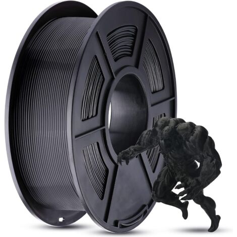 MINKUROW Filament 1,75 mm, Pla Plus 3D-Drucker-Filament, Maßgenauigkeit +/- 0,03 mm, 1-kg-Spule (2,2 Lbs) 3D-Drucker-Filament für 3D-Drucker, Schwarz