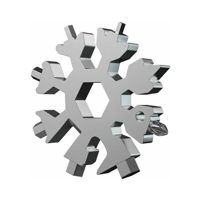 Image of Fiocco Di Neve Multi-Tool 18-In-1 Kit Cacciavite Piatto a Croce Funzione Apribottiglie/Chiave In Acciaio Inox (Argento) - Minkurow
