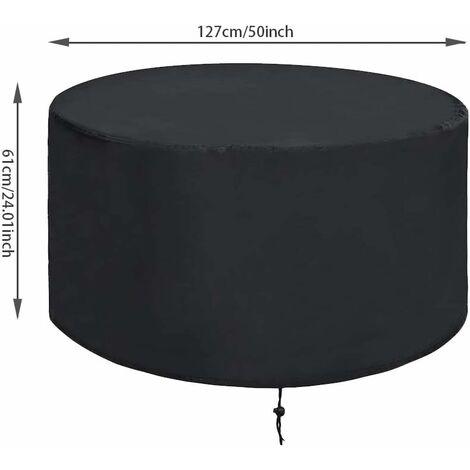 MINKUROW Fire Pit Cover Fire Pit Cover Reutilizable Impermeable Grill Cover Barbacoa Cover (127 x 61cm)