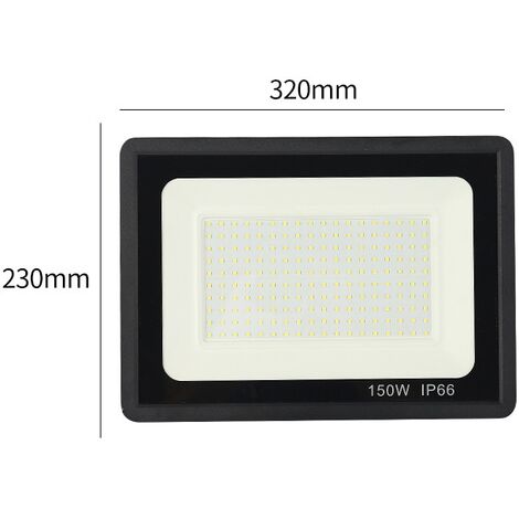 MINKUROW Foco Led, 150 W, 15000 Lm, Foco Led Para Exteriores, 6000 K, Foco Led, Iluminación De Seguridad Impermeable Ip66 Para Jardín, Garaje, Patio, Estacionamiento (Blanco Frío, 50 W)