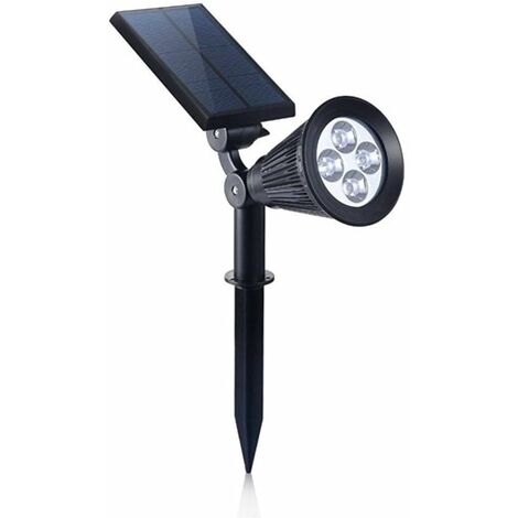 MINKUROW Focos Solares Para Exteriores, Luces De Asta De Bandera De Encendido/Apagado Automático Ajustables De 180°, Luz De Pared/Piso De Seguridad Impermeable Para Jardín, Piscina, Árbol, Estanque, P