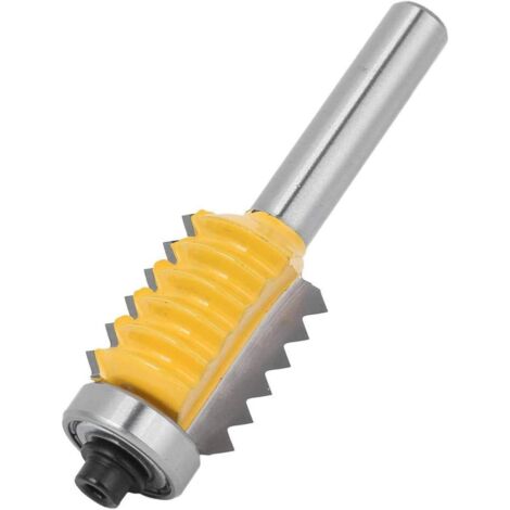 MINKUROW Fräser-Bit-Set, 8-Schaft-Holzfräser, Schienenschneider, umkehrbarer Fugenschneider, Holzschneider, Holzschneider mit Anti-Kickback-Design, (8 x 24 Mehrzahn-Zapfenmesser)