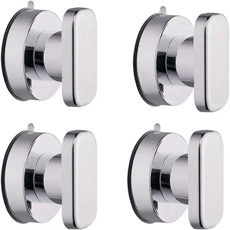 MINKUROW Fuerte Ventosa Cajón Vidrio Espejo Azulejo Manijas De Pared Inodoro Baño Puerta De Vidrio Tirador Adsorbente Y Perillas (4 Piezas)