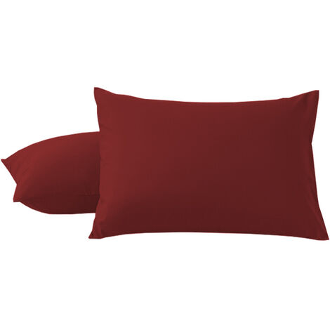 MINKUROW Funda De Almohada 51x102 Borgoña - Juego De 2 Fundas De Almohada Rectangulares De Microfibra Cepillada, Funda De Almohada Funda De Cojín Con Cierre De Sobre (20 x 40 Pulgadas)