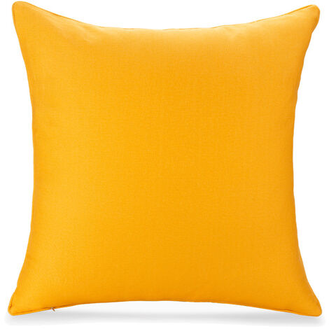 MINKUROW Funda De Almohada 60 X 60cm Algodón+Polyster (Juego De 2) -Amarillo- Funda De Almohada 60 X 60 Cm- Funda De Cojín Para Almohada Resistente E Hipoalergénica 60 X 60 Cm
