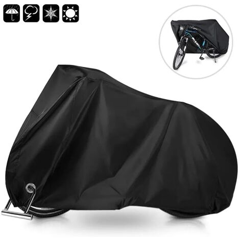 MINKUROW Funda Impermeable Para Bicicleta 210t Bike Garage Con Cerraduras Funda Impermeable Para Bicicleta Polvo Lluvia Nieve Protección Uv 200x70x110cm Con Bolsa (Negro)
