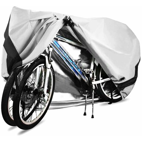 MINKUROW Funda Para Bicicleta Para 2 Bicicletas Impermeable 210d Tela Oxford Transpirable Funda Para Bicicleta Al Aire Libre Con Protección De Ojales De Bloqueo, Para Bicicletas De Montaña Y Bicicleta