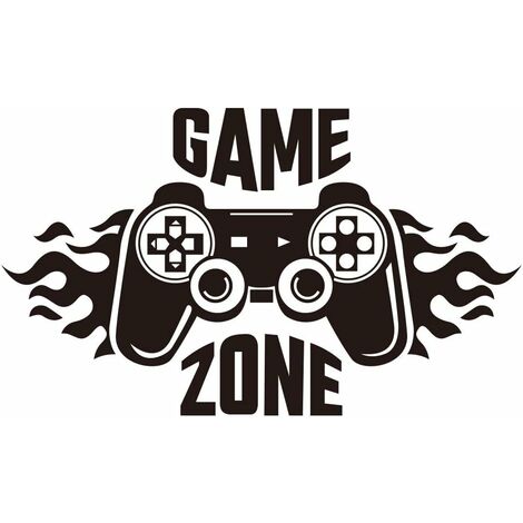 MINKUROW Game Zone Adesivi Murali In Vinile Rimovibili Per Camera Dei Ragazzi Sala Giochi Camera Da Letto Decorazione Di Sfondo (70x41 Cm)