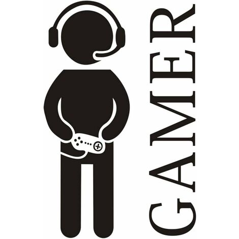 MINKUROW Gamer Boy Wandaufkleber, Wandaufkleber für Videospiele, abnehmbare Gamer World für Netzbar, Wohnzimmer, Schlafzimmer, Spielzimmer und Jungenzimmer, Wände, Hintergrunddekoration (G1)