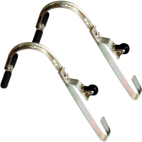 MINKUROW Gancho de techo de escalera resistente, adecuado para escalar techos empinados, gancho de techo de escalera con rueda, envergadura de ala/escalera de pared resistente, peso nominal de 500 lib