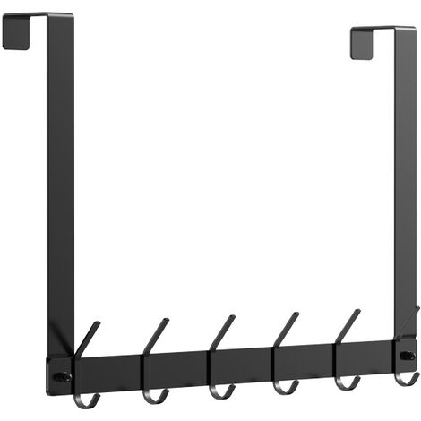 MINKUROW Gancio Per Porta Con 12 Ganci, Zuimeng Appendiabiti Per Porta Acciaio Inossidabile Senza Foratura Gancio Per Porta Gancio Per Porta Per Cucina, Bagno, Corridoio E Camera Da Letto (Nero Opaco,
