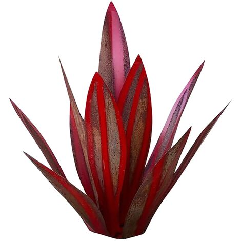 MINKUROW Gartendeko Ornamento Agave Iron Art Ornamento Creativo 27 Cm (Rot)