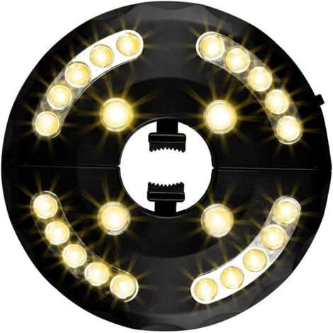 MINKUROW Gartenschirmleuchte, Terrassenschirmleuchte, 24 Leds, 3 Leuchtmuster, Schirmleuchte für Terrasse, Garten, großer Schirm (warmes Licht)