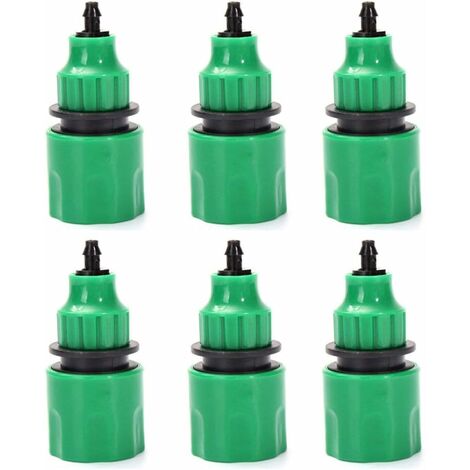 MINKUROW Gartenschlauchrohr One Way Adapter Wasserhahn Anschluss Fitting für Bewässerung 6er Pack