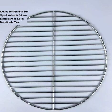 MINKUROW Griglia Per Barbecue Rotonda In Acciaio Inox Diametro 38cm