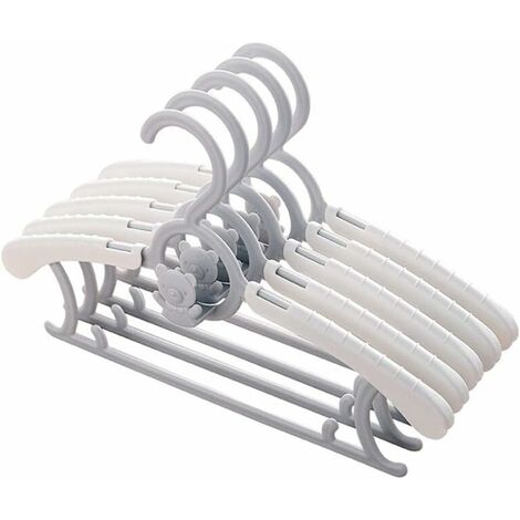 MINKUROW Grucce Per Bambini Antiscivolo, 10 Pezzi Grucce Per Vestiti Per Bambini, Grucce Per Vestiti Per Bambini In Plastica, Grucce Per Vestiti Per Bambini, Appendini In Plastica Per Bambini Regolabi