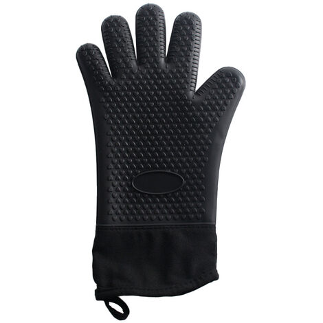 MINKUROW Guantes De Horno Premium (Paquete De 2) Hasta 350 ° C - Guantes De Silicona Extremadamente Resistentes Al Calor Guantes De Barbacoa Para Cocinar, Barbacoa, Guantes De Horno Extra Largos Para 