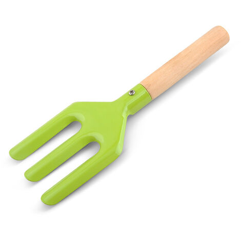 MINKUROW Herramientas Manuales De Jardín Para Niños, Mini Pala Para Plantas De Jardín Con Mango De Madera (Adecuado Para Niños Pequeños) - Tres Dedos