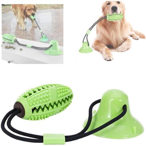 MINKUROW Hundespielzeug mit Saugnapf, Molaren-Hundespielzeug mit Saugnapf, Interaktives Molarenbiss-Spielzeug für kleine und mittelgroße Hunde, für die Pflege und Reinigung der Backenzahnfunktion (1 G