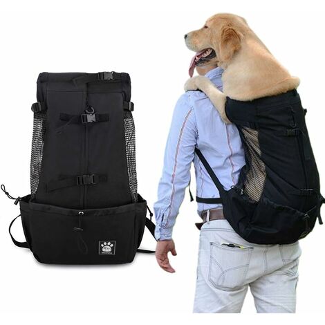 MINKUROW Hundetragerucksack mit wasserdichtem Futter, kleines Haustier zum Wandern, Wandern, Radfahren, Größe L: 57 x 12 x 28 cm