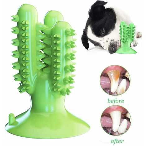 MINKUROW Hundezahnbürste, Hundekauspielzeug, Zahnreiniger, Welpe, Zahnpflege, Bürstenstab, Naturkautschuk, bissfest, Hundekauspielzeug, Haustiere, Mundpflege