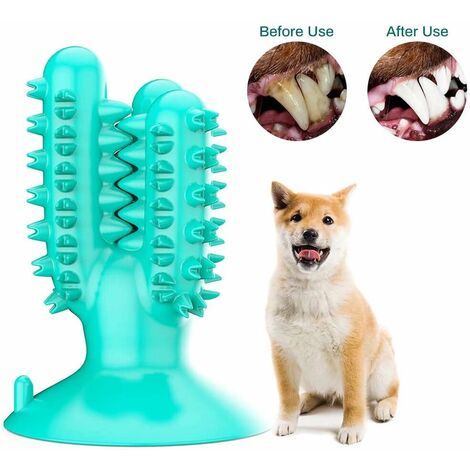 MINKUROW Hundezahnbürste, Zahnpflegespielzeug für Hunde, Zahnkauspielzeug für Hunde, Kauspielzeug für Hunde, Gummizähne, Hundereinigung, langlebiger Zahnbürstenstab für kleine Hunde, Welpen und große 