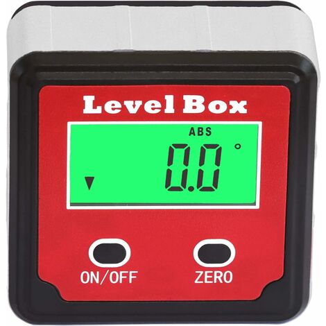 MINKUROW Inclinomètre à angle LCD numérique étanche à l'eau Boîte d'angle Boîte Bevel Box Level Box d'angle Aimants intégrés