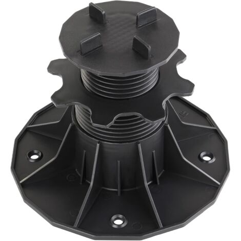 MINKUROW Juego de 10 pies de pedestal ajustables en altura con cruz para losas de patio, losas de piedra, baldosas, tamaño: 65-145 mm