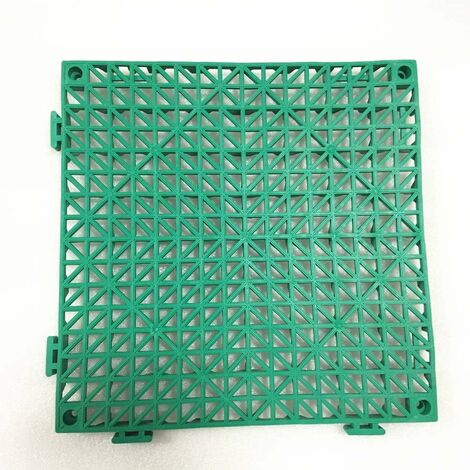 MINKUROW - Juego de 2 alfombrillas entrelazadas modulares de 30 x 30 cm, alfombrilla de drenaje para piscina, patio, balcón, patio, zona de mascotas, zona de lavado (verde)