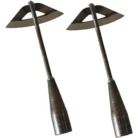 MINKUROW Juego De 2 Azadas Huecas Para Jardinería, Desmalezadora Manual, Acero Endurecido
