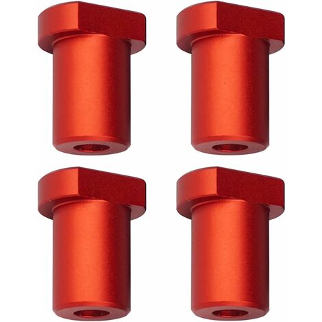 MINKUROW Juego de 4 abrazaderas de banco de trabajo de carpintería de aleación de aluminio - Tapón de posicionamiento de orificio de perro de 20 mm (rojo)