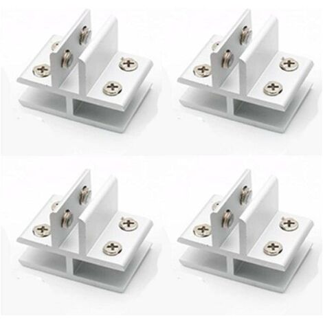 MINKUROW Juego De 4 Abrazaderas De Vidrio En Forma De T Para 3 Paneles Laterales, Duchas, Mesas, Paneles De Abrazadera De 10-12 Mm