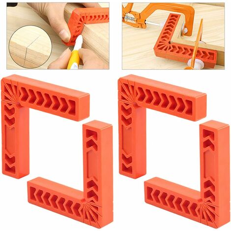 MINKUROW Juego De 4 Cuadrados De Posicionamiento De 90 Grados De 150 Mm Para Carpintería, Marcos De Fotos, Cajas, Armarios O Cajones, Regla De Ángulo Recto Tipo L, Herramienta De Carpintero (150 Mm)