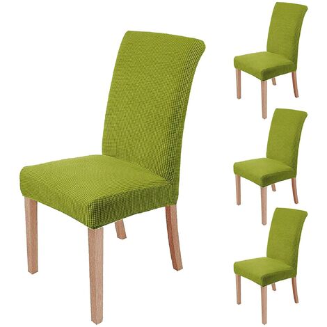 MINKUROW - Juego De 4 Fundas Elásticas Para Sillas De Comedor, Extraíbles Y Lavables, Modernas, Elásticas, Para Decoración De Sillas, Banquetes, Bodas, Fiestas (Verde Aguacate)